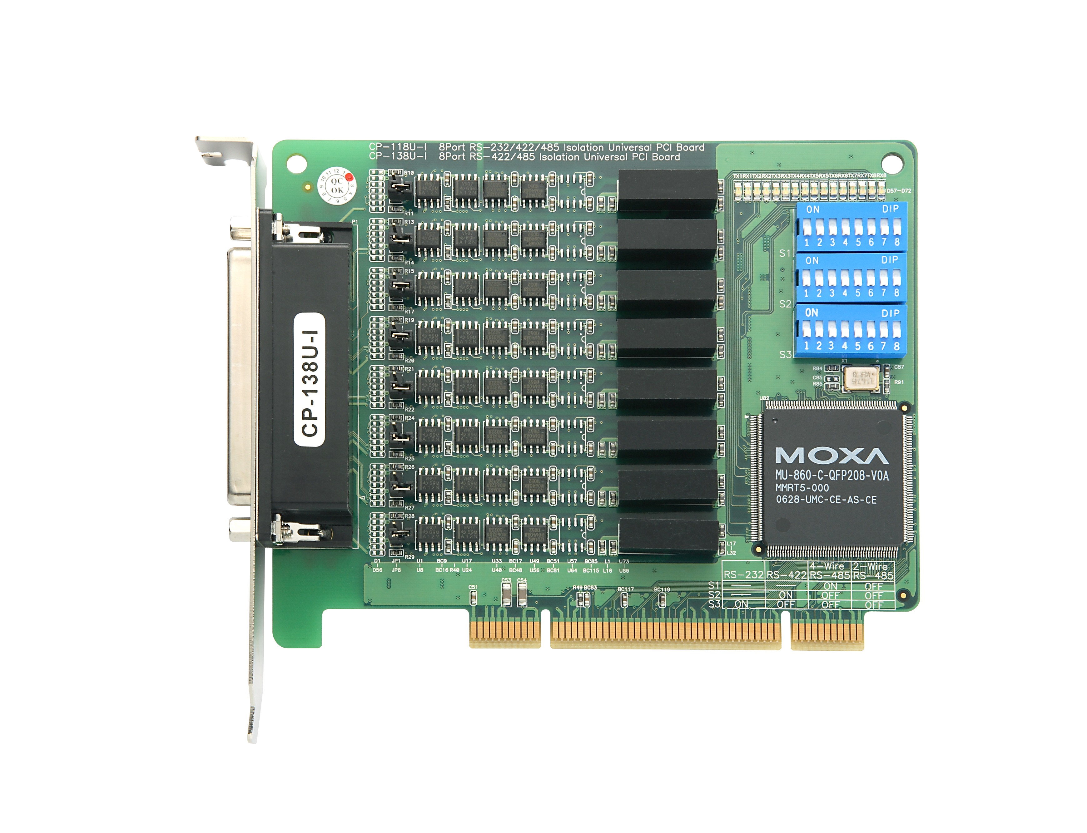 Мультипортовая плата интерфейса RS-232 для шины Universal PCI Мультипортовая плата интерфейса RS-232 для шины Universal PCI