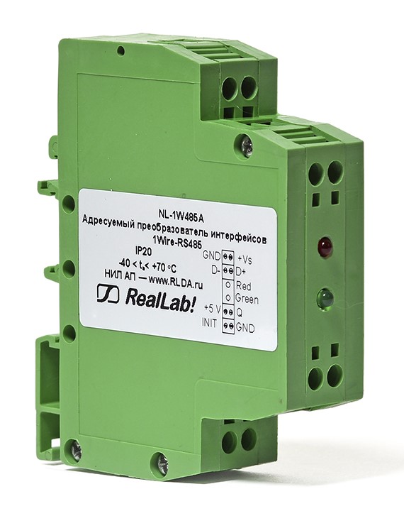Преобразователи 1-Wire в RS-485 с моделями RealLab Преобразователи 1-Wire в RS-485 с моделями RealLab