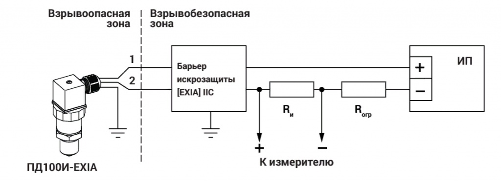Схема подключения ОВЕН ПД100-111exi Схема подключения ОВЕН ПД100-111exi