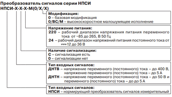 Обозначение при заказе КонтрАвт НПСИ-ДНТВ